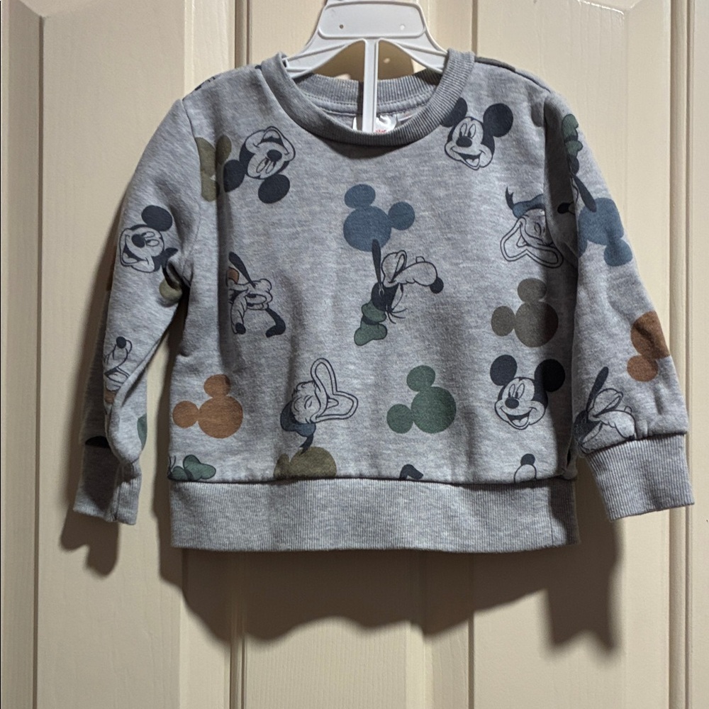 Disney Gray Mickey Mouse Kids Sweatshirt